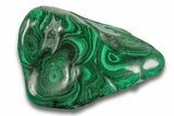 Flowery Polished Malachite Specimen - Congo #255250-1